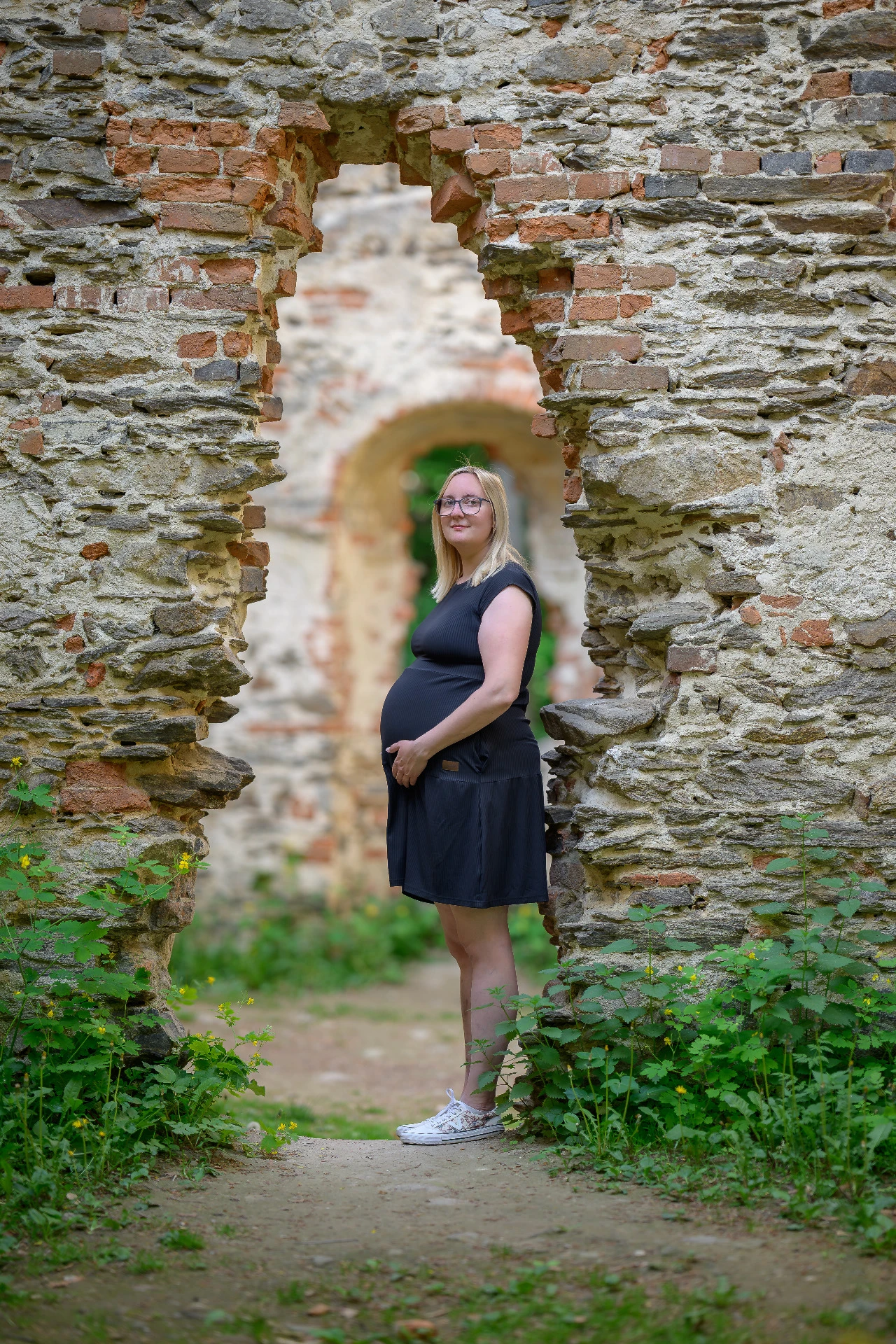 Černobílá rodinná fotografie Lucie Nermuťové